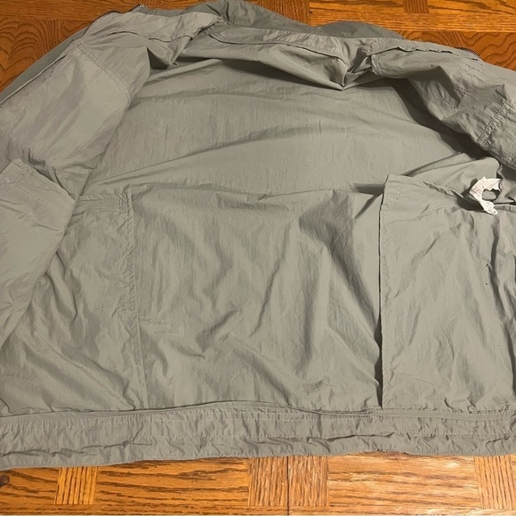Zara Men's Utility Nylon Full Zip Jacket in Army Green Sz L Military Inspired - Picture 7 of 12